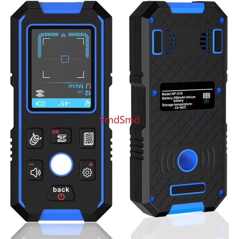 Underground Cable Detector - NF-518プロフェッショナル金属探知機、LCD HDデジタルAC木製スタッドファインダー、ケーブルワイヤー深度追跡用地下壁スキャナー