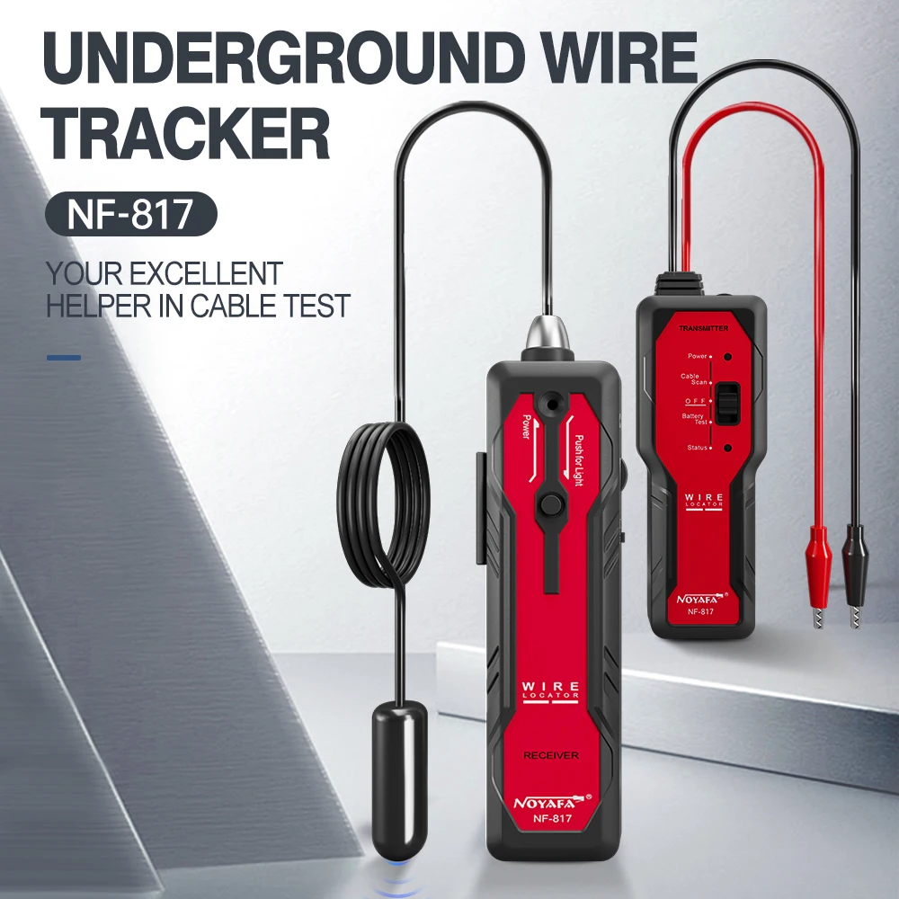 Underground Cable Detector - NOYAFA NF-817 ケーブルファインダー検出器地下壁床ワイヤートラッカーライン回路ファインダーロケーター金属パイプケーブルトラッカー