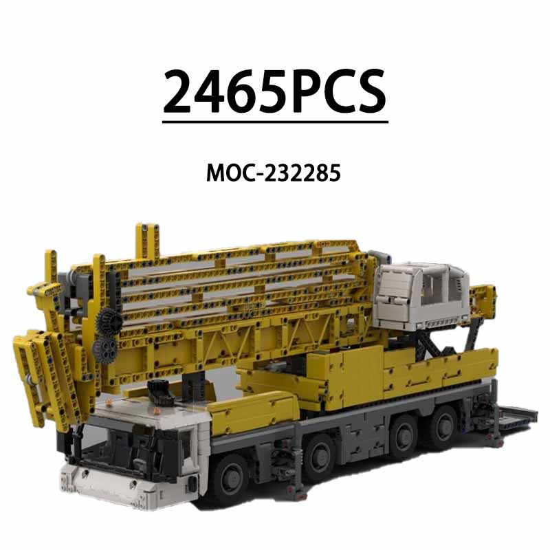 Heavy Equipment Transporter - MOC-232285 クレーン mk88 重機運搬車クレーン 2465 ピースビルディングブロックおもちゃ子供の誕生日プレゼントクリスマスギフト