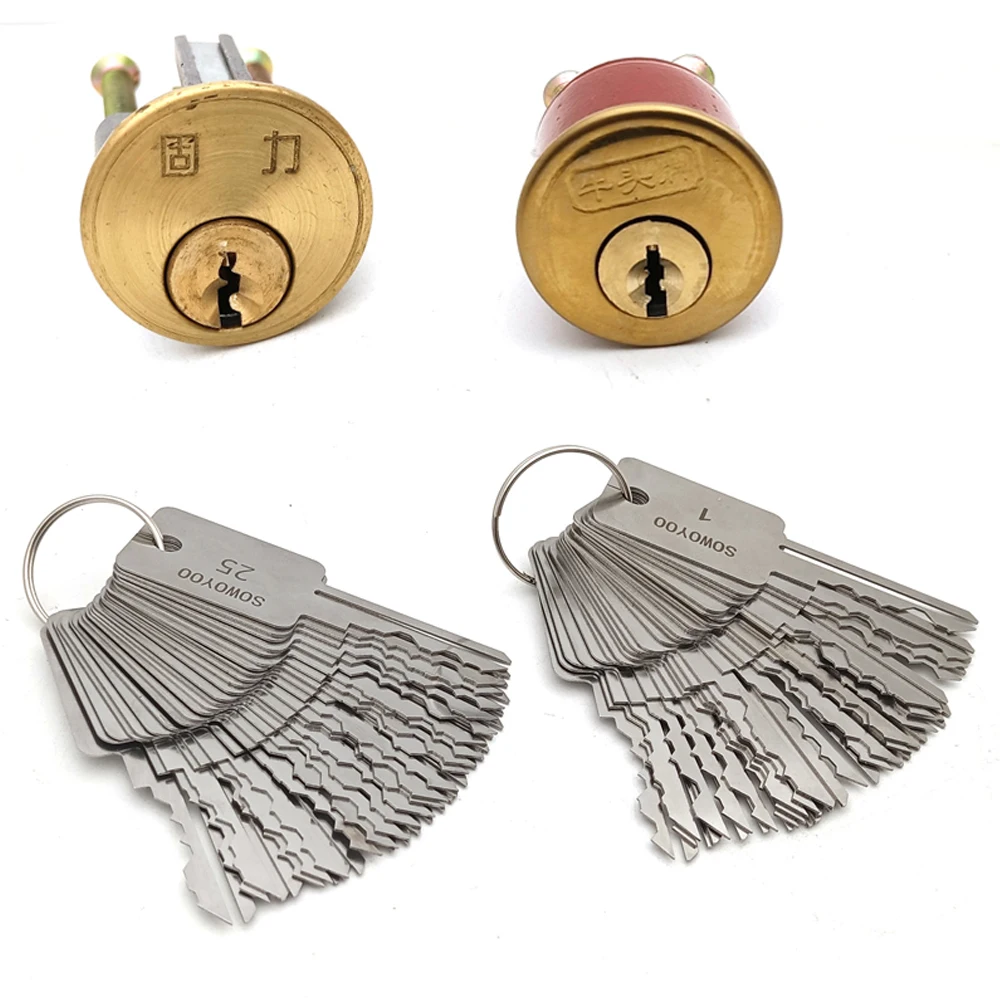 Heavy Equipment Keys Master Set - 48 1 で鍵屋ツールロックキーセットブルヘッドロック用 S 溝ロック用一言ロック SOWOYOO