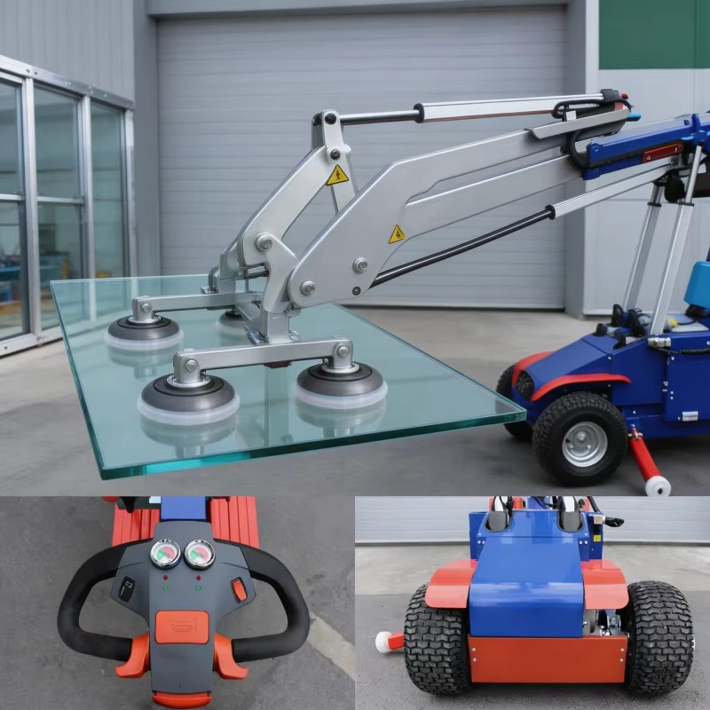 Heavy Equipment Transporter - FOB工業用輸送機器信頼性の高いガラスリフターマシン6パッドヘビーデューティー、工場や作業場での使用に最適な機械