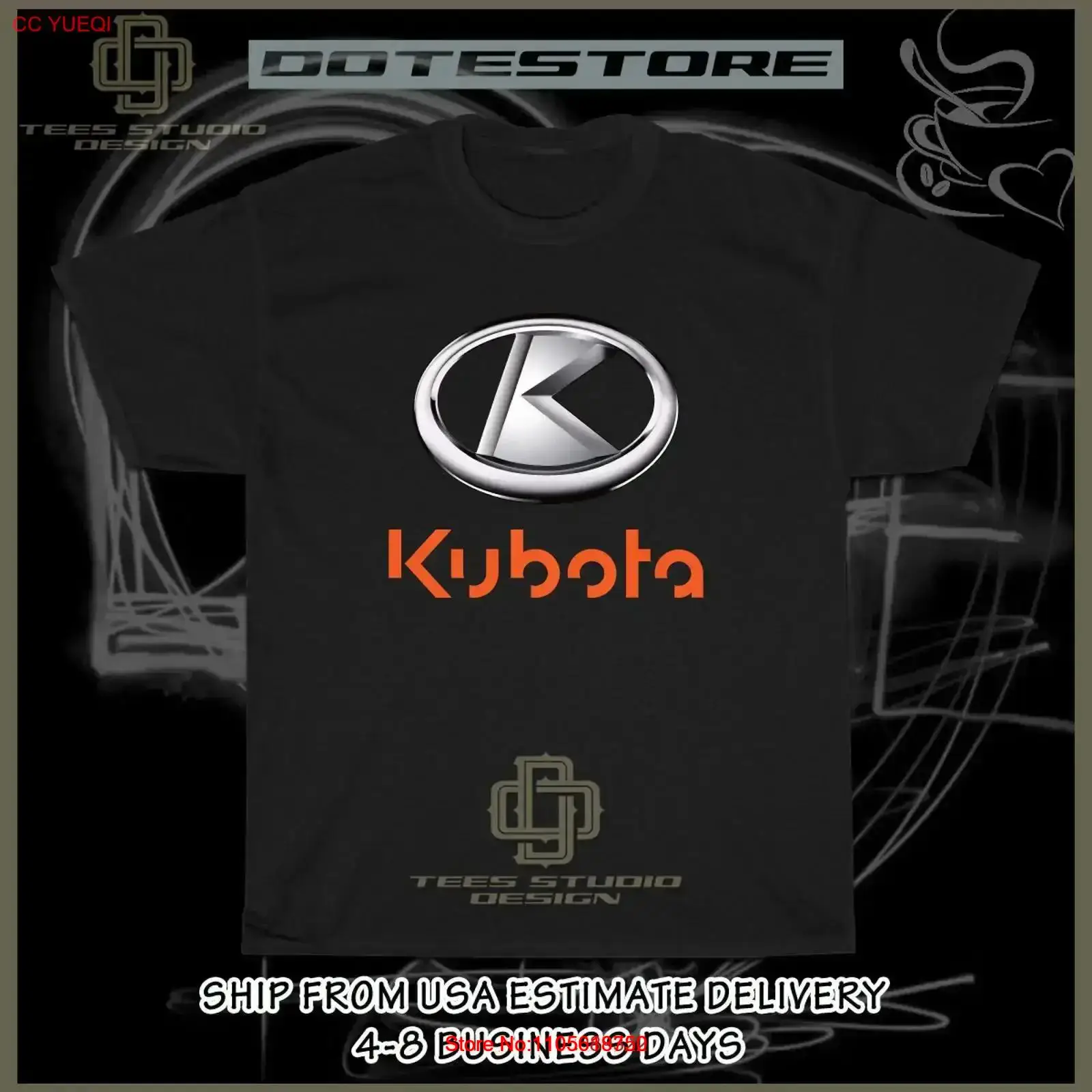 Heavy Equipment Kubota - 新しいクボタ重機ロゴメンズ T シャツアメリカン ドーティーズ ヴィンテージ ウォッシュド