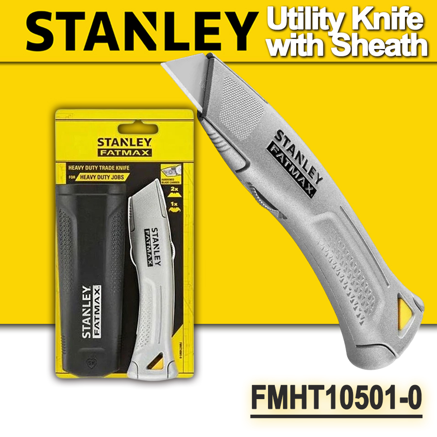 Heavy Equipment Blade - STANLEY ヘビーデューティーユーティリティナイフ シースと交換可能な刃 3 個付き 多機能切削工具