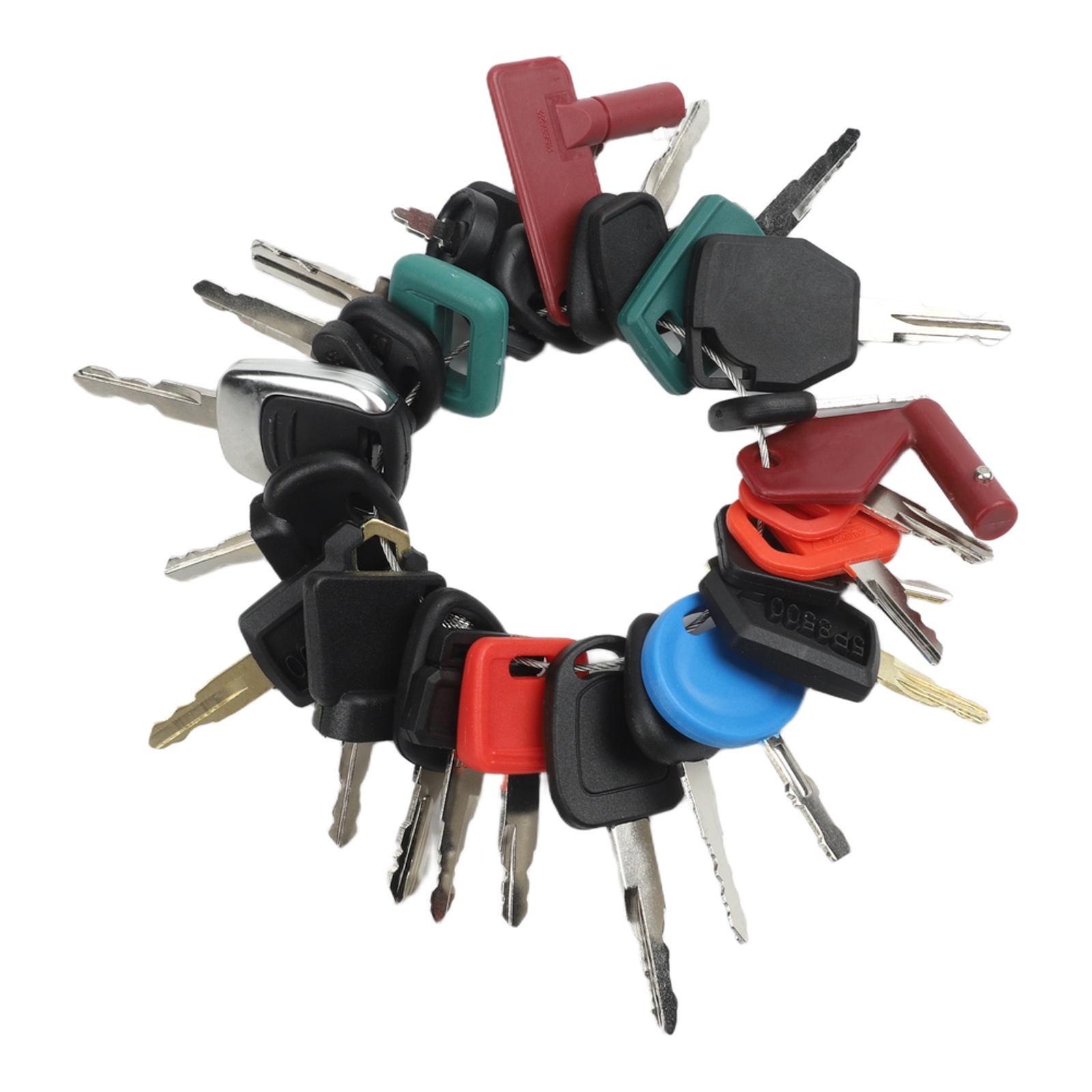 Heavy Equipment Keys Master Set - 50個入り機器用イグニッションキーセット、金属製建設機械キー、Catマスターキットツール用