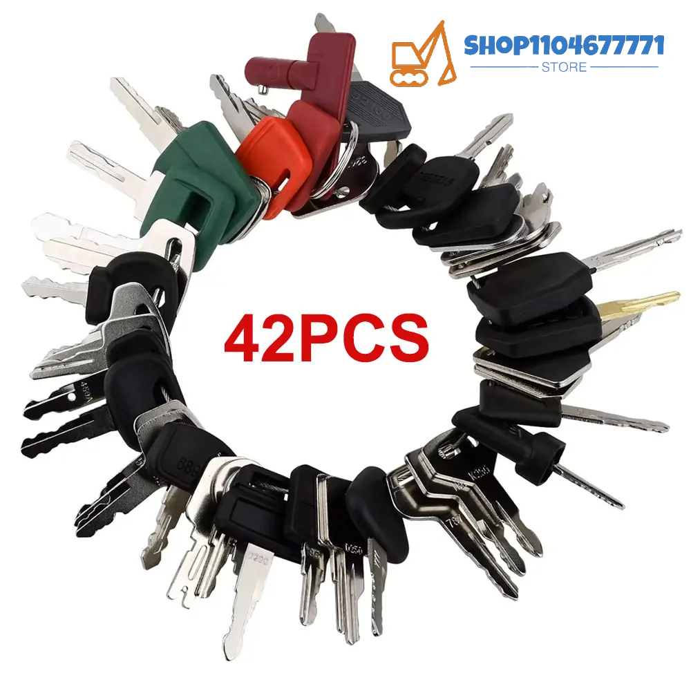 Heavy Equipment Keys Master Set - 42 キー重機建設点火キー用キャタピラ Jcb ヤンマーコベルコボルボボブキャット日立小松掘削機
