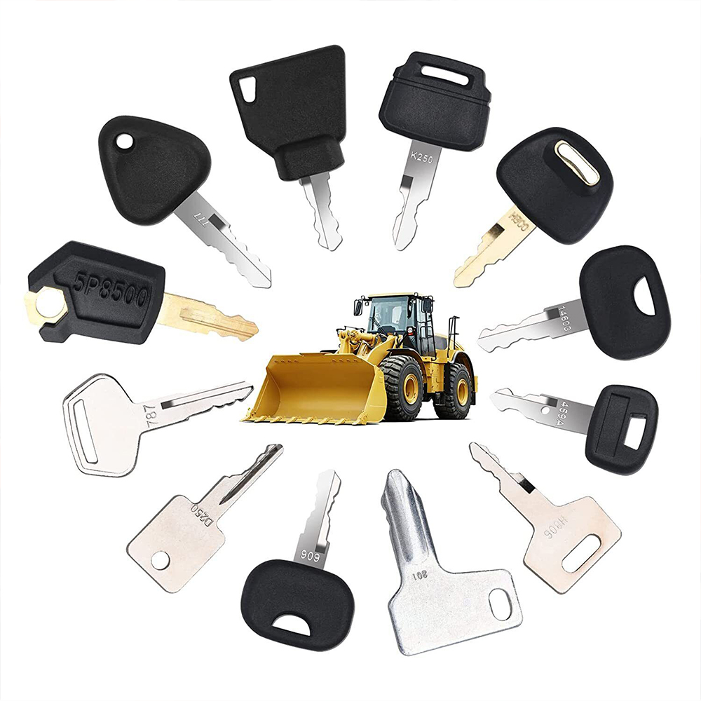Heavy Equipment Keys Master Set - 12 個重機建設点火キーセット機械キー農業 + 重機械 Cat 小松
