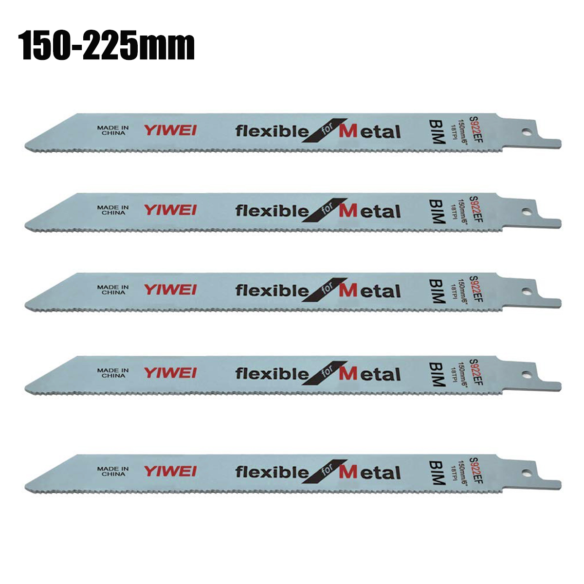 Heavy Equipment Blade - 頑丈な金属製レシプロソーブレード,バイメタル,厚い金属用のブレード,高速でまっすぐな切断,150mm, 200mm, 225mm