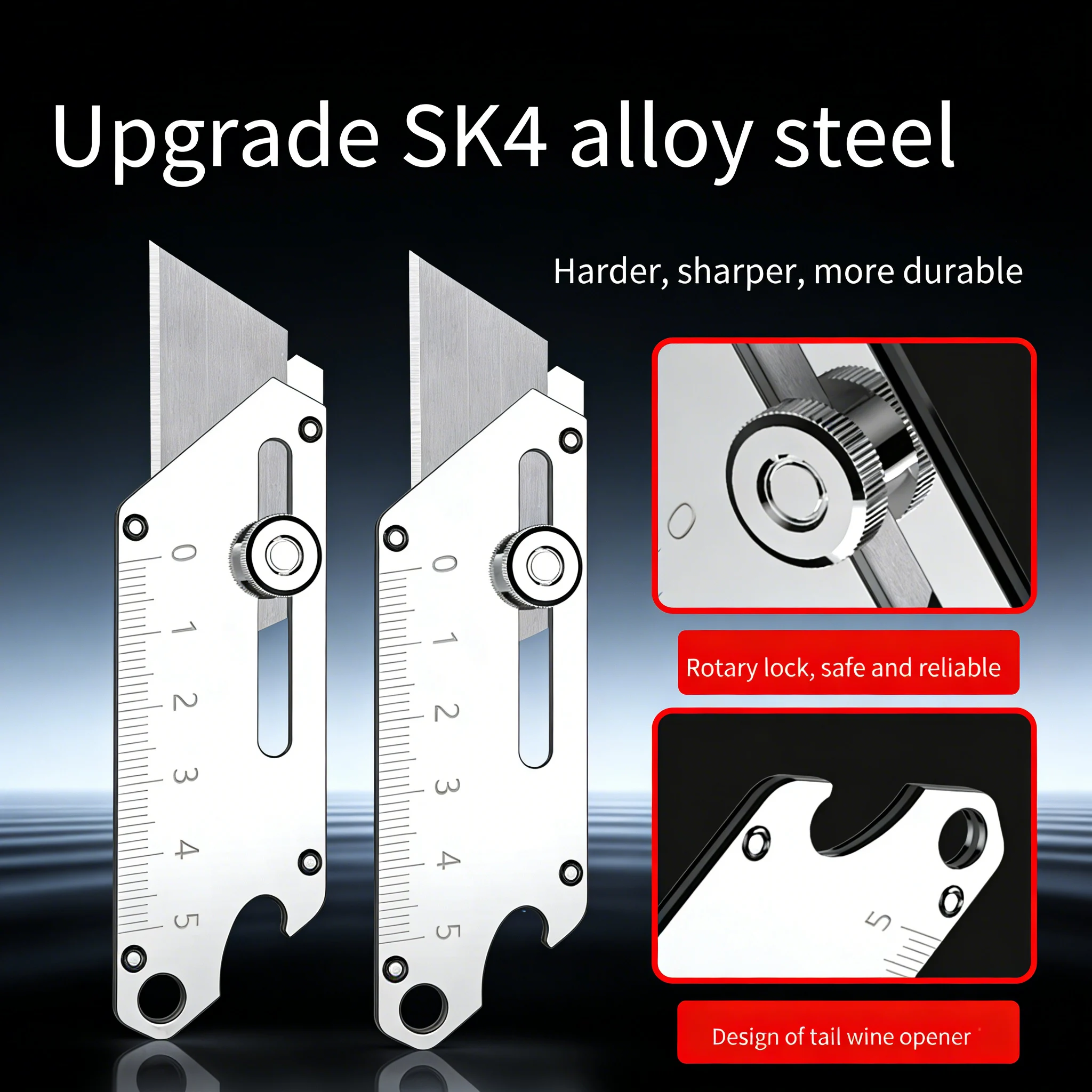 頑丈な工業用ユーティリティナイフ、コンパクトなステンレス製ク - Heavy Equipment Blade のレビューと価格