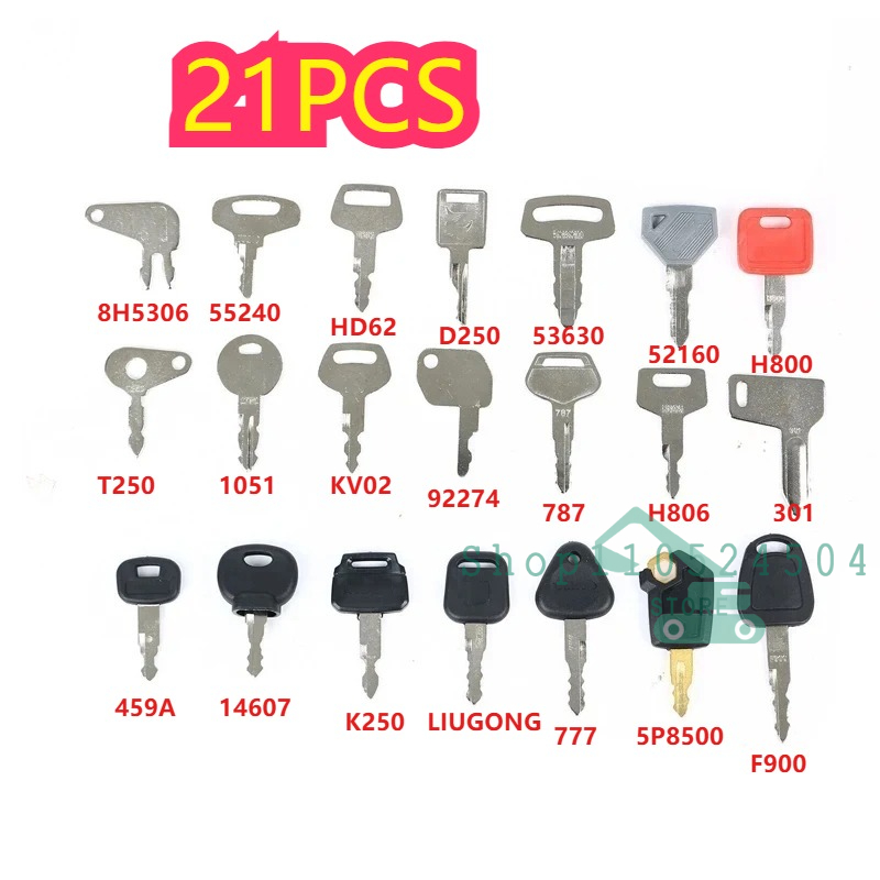 28/21/12個入りマスターイグニッションキーセット、掘削 - Heavy Equipment Keys Master Set のレビューと価格