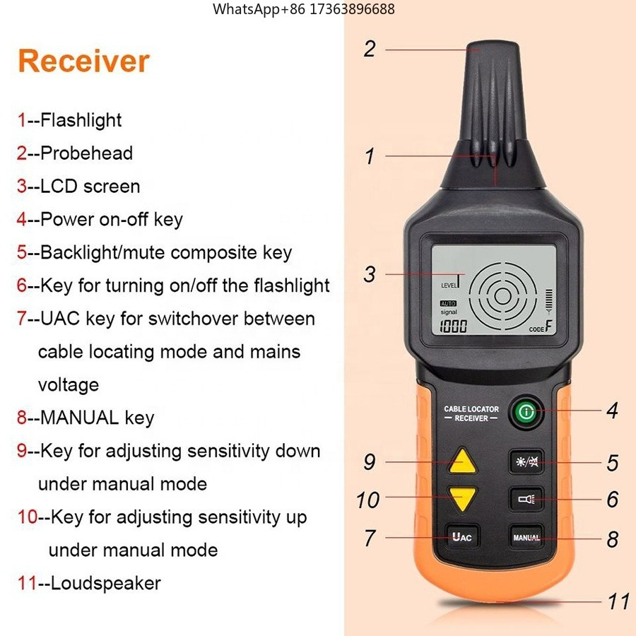RuoShui 7501 ケーブルロケーター 12V-400 - Underground Cable Detector のレビューと価格