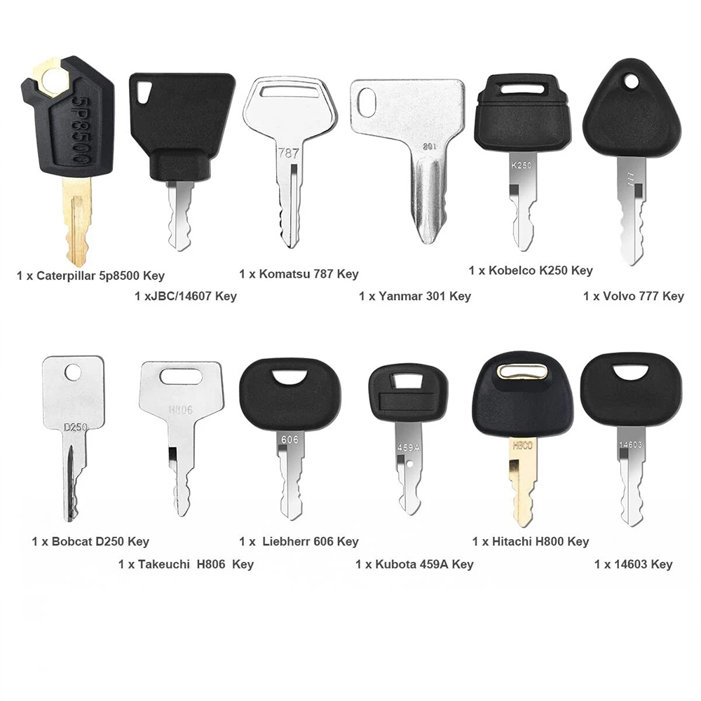 12 個重機建設点火キーセット機械キー農業 + 重機械 Ca - Heavy Equipment Keys Master Set のレビューと価格