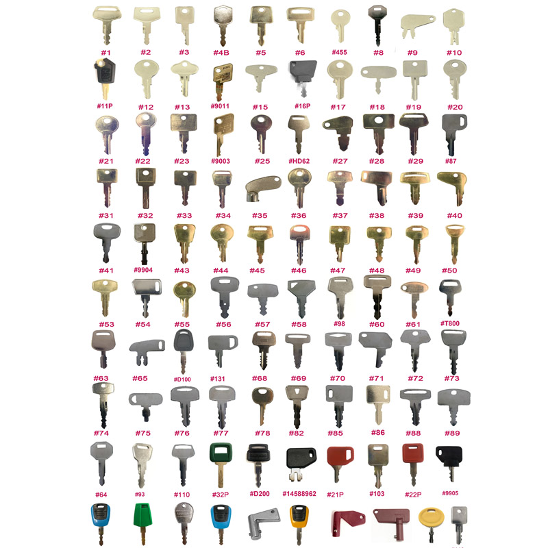 100キー グランド建設機械イグニッションセット 多くのブラ - Heavy Equipment Keys Master Set のレビューと価格