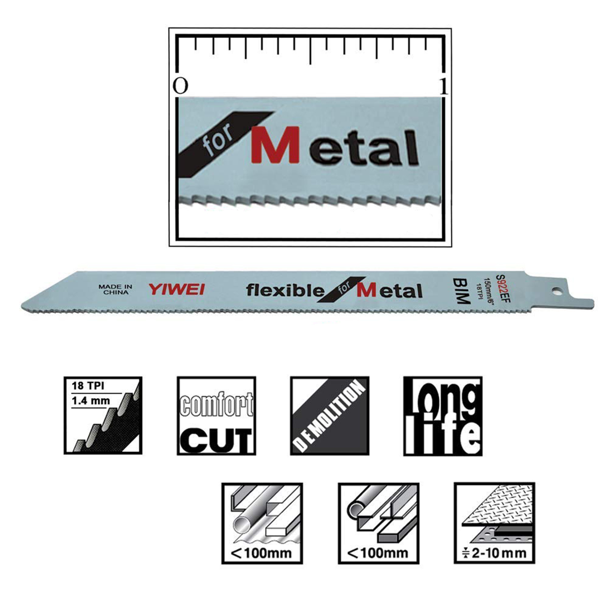 頑丈な金属製レシプロソーブレード,バイメタル,厚い金属用のブ - Heavy Equipment Blade のレビューと価格